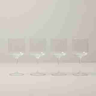 SET OF 4 EVERYDAY STEMMED WINE GLASSES, CLEAR