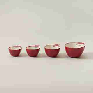 SET OF 4 POMEGRANATE MEASURING CUPS