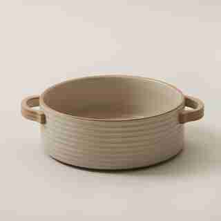 RIDGED SOUP BOWL, IVORY