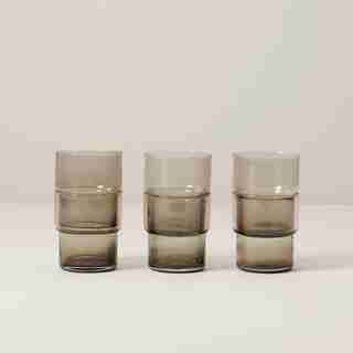 VERRES À WHISKY EMPILABLES STYLE BISTRO – TRANSPARENT (266 ML, ENSEMBLE DE 6)