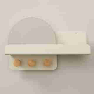 OUI METAL & WOOD MULTI STORAGE SHELF CEMENT