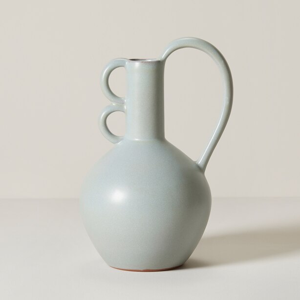 ARIS TERRACOTTA VASE, MATT BLUE
