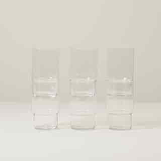 SET OF 6 STACKABLE BISTRO HIGHBALL GLASSES, CLEAR