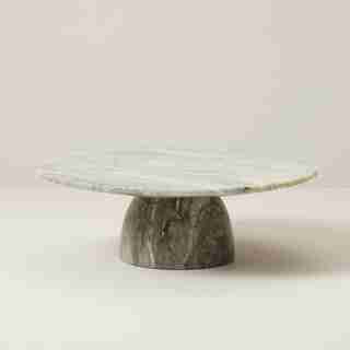 ASSIETTE À GÂTEAU EN MARBRE – TONS SABLONNEUX (30,5 CM)