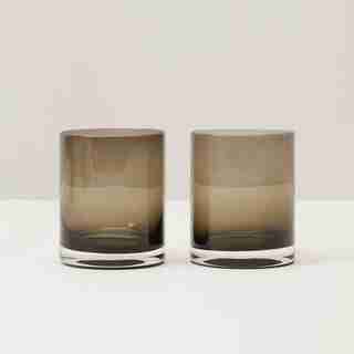 VERRES À WHISKY – GRIS FUMÉ (ENSEMBLE DE 2)