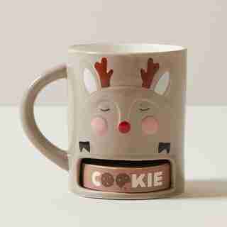 REINDEER COOKIE POCKET MUG