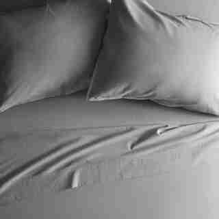 OUI ORGANIC CHAMBRAY FLANNEL SHEET SET QUEEN HEATHERED