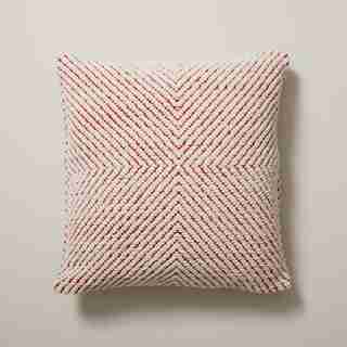 RECYCLED CHEVRON CHENILLE PILLOW COVER, RIBBON 18" X 18"