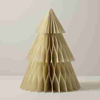 PAPER ACCORDION 3-TIER TREE, MEDIUM IVORY