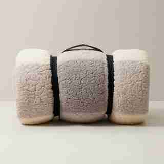 SHERPA THROW BLANKET, BUFFALO CHECK IVORY