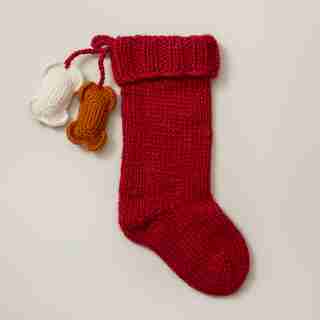 RECYCLED KNIT DOG STOCKING