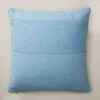 MIXED TEXTURE PILLOW COVER CASHMERE BLUE 20" X 20"
