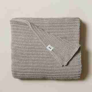 JETÉ EN TRICOT RECYCLÉ - Fog