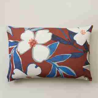 PAINTED DOGWOOD PILLOW COVER GINGER 16" X 24"