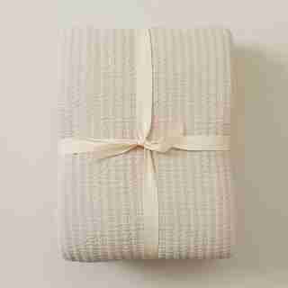 COTTON MATELASSE COVERLET KING PARCHMENT