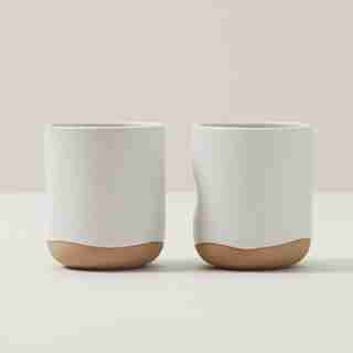 SET OF 2 MATCHA MUGS IVORY