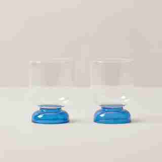 SET OF 2 COLOUR POP LOWBALL GLASS POND BLUE