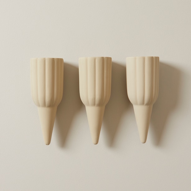 PIQUETS D’ARROSAGE EN TERRE CUITE – BISQUE, PETIT (ENSEMBLE DE 3)