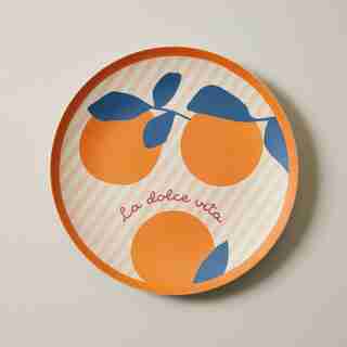 BAMBOO DINNER PLATE ORANGES