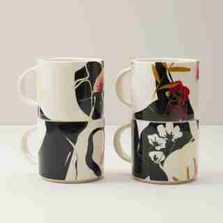 SET OF 4 RACHEL JOANIS STACKING MUGS