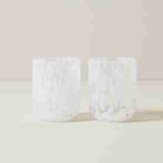 SET OF 2 CONFETTI LOWBALL GLASSES