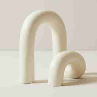 CEMENT BOOKEND, OPEN IVORY