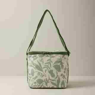 SAC-REPAS ISOTHERME À POIGNÉE – MOTIF FLORAL, FOUGÈRE