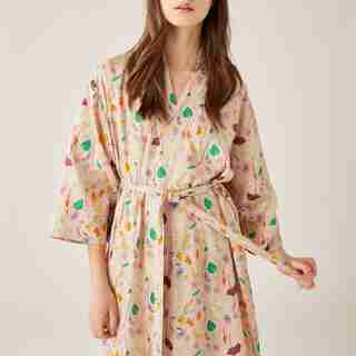 TAILORED ROBE, BLUSH FLORAL SMALL-MEDIUM