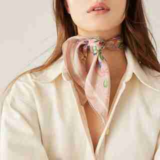 SILK FAUNA NECKERCHIEF, BLUSH