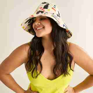 RACHEL JOANIS GARDEN HAT, BLACK