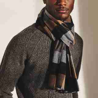 MEN’S SUPER SOFT SCARF, BUFFALO PLAID