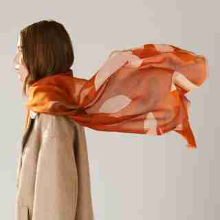 ECO QUINCE SCARF, UMBER