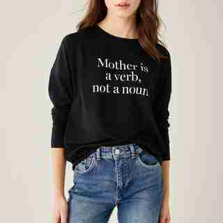CHANDAIL EN COTON MOLLETONNÉ – MOTHER IS A VERB, MOYEN