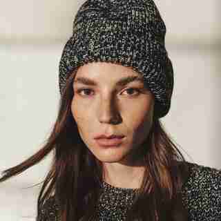 CHROMA ECO RIBBED BEANIE, BLACK TWIST