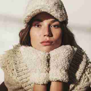 TEDDY MITTEN, CREAM, M/L
