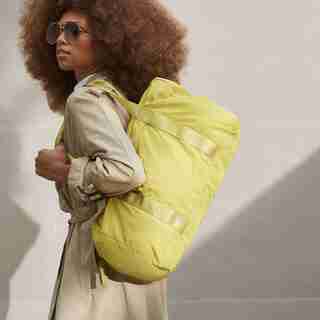 Recycled Polyester Packable Duffle Bag, Chartreuse