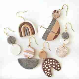 DIY Neutral Clay Earring Kit - 6 Pack