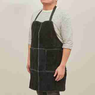 LEATHER APRON BLACK