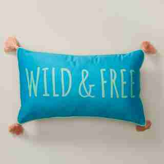 CUSHION, TROPICAL WILD AND FREE TASSEL