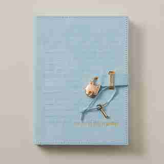 SUEDED COTTON LARGE LOCKED DIARY, IN THIS FROST