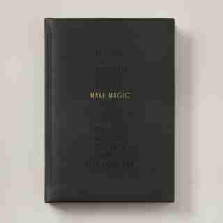 EMBOSSED JOURNAL, MAKE MAGIC BLACK