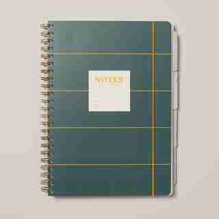A4 PAPERBOARD 4-TAB NOTEBOOK, GREEN