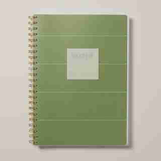 A4 RECYCLED POLYPRO SPIRAL NOTEBOOK, GREEN