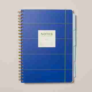 A4 PAPERBOARD 4-TAB NOTEBOOK, BLUE