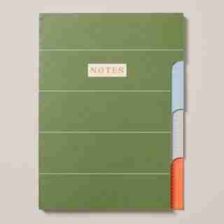 COPTIC TAB NOTEBOOK, GREEN