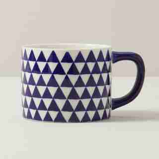 TRIANGLES MUG, BLUE