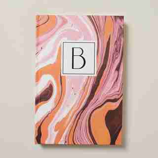 Marble Monogrammed Journal, Letter B