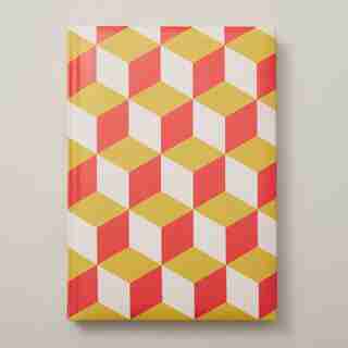 LARGE HARDCOVER JOURNAL, RED GEO