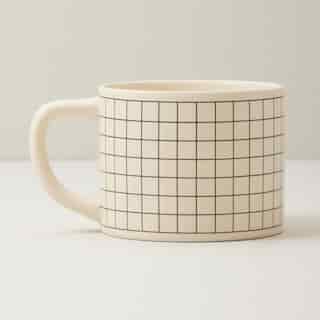 IVORY GRID MUG
