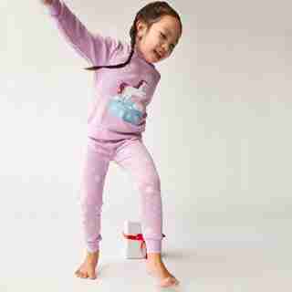 PAJAMA SET, SNOW GLOBE UNICORN SIZE 2